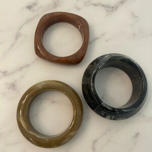 Zara Brown, Gray, and Tan Bracelets Set - Never worn